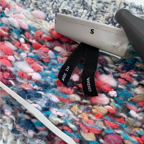 Anthropologie Noisy May Rainbow Multicolor Knitted Cardigan Size Small - Picture 7 of 10